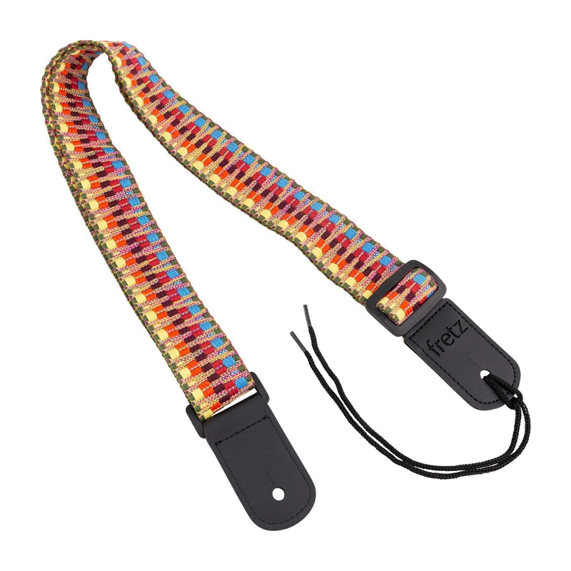 FUST-JRW43-OR-Fretz Woven Jacquard Ukulele Strap (Rainbow)-Living Music