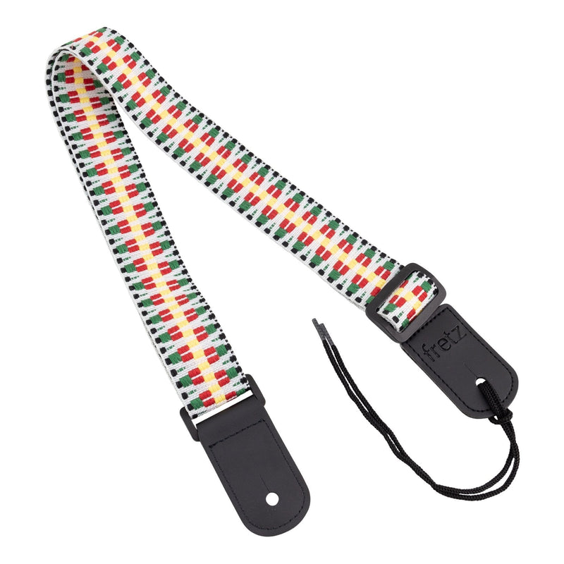 FUST-JRW43-GRBL-Fretz Woven Jacquard Ukulele Strap (Rasta)-Living Music