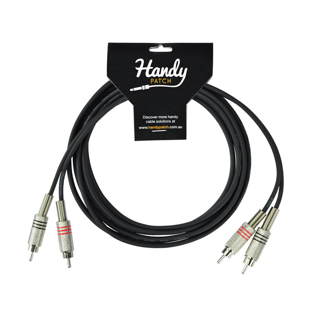 H-2R-2R3-Handy Patch Male Stereo RCA to Male Stereo RCA Cable (3m)-Living Music