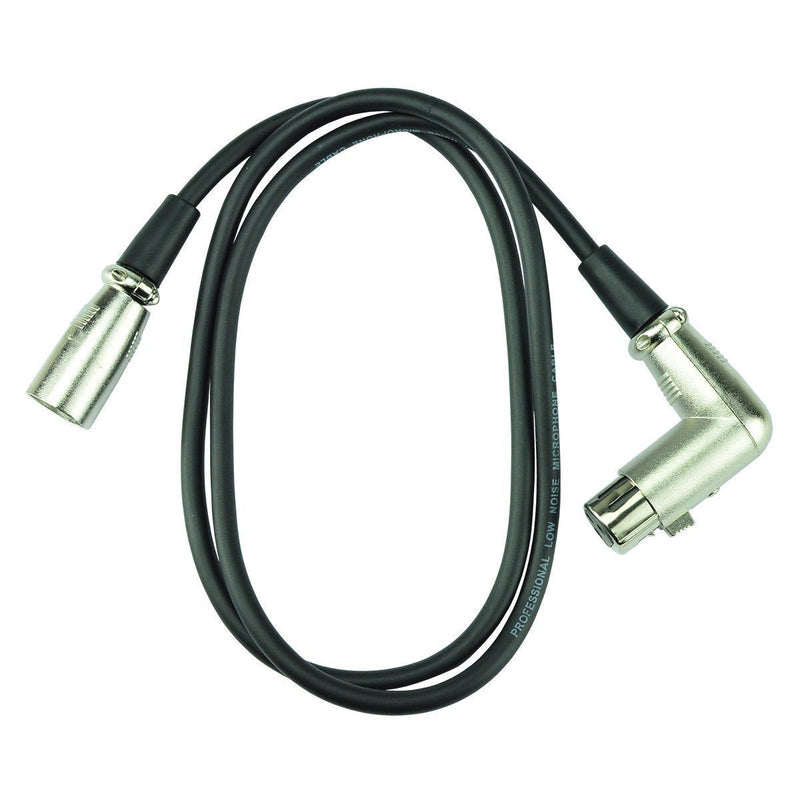 -Handy Patch Right Angled Female XLR to Male XLR Cable (1m)-Living Music