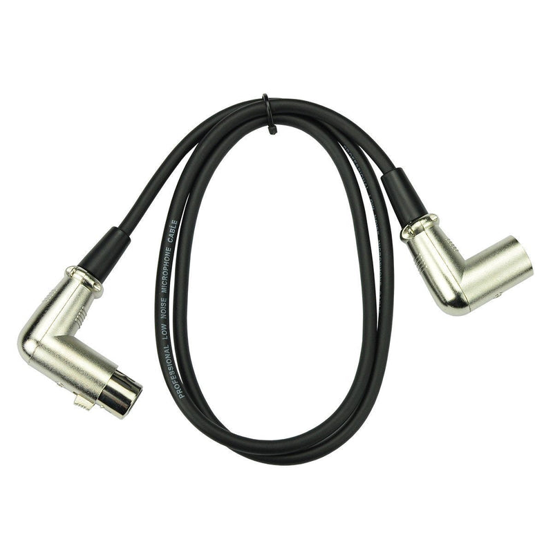 H-AMX-AFX1-Handy Patch Right Angled Male XLR to Angled Female XLR Cable (1m)-Living Music