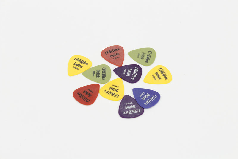 -Crossfire Deltek 0.98mm Guitar Picks (10 Pack Assorted)-Living Music