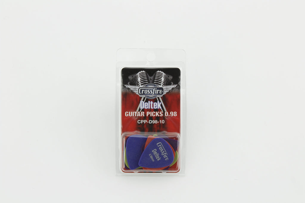 -Crossfire Deltek 0.98mm Guitar Picks (10 Pack Assorted)-Living Music