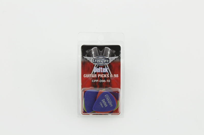 -Crossfire Deltek 0.98mm Guitar Picks (10 Pack Assorted)-Living Music