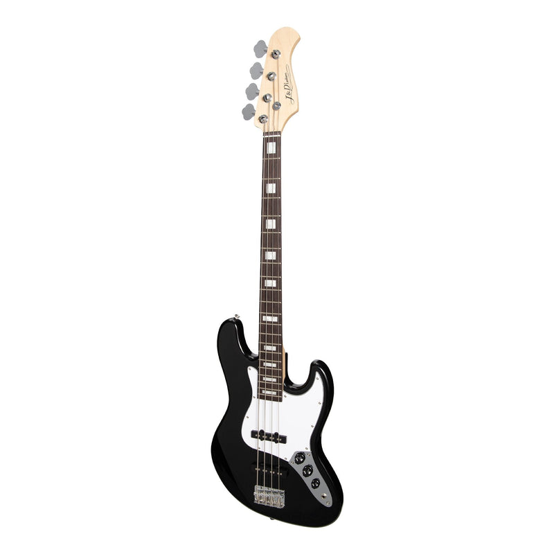 -J&D Luthiers 4-String JB-Style Electric Bass Guitar (Black)-Living Music