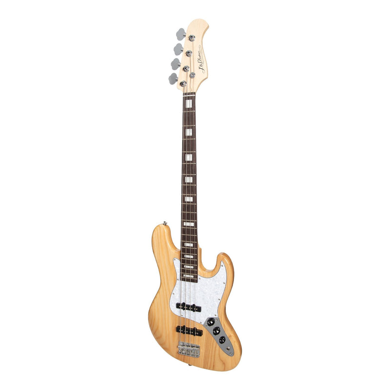 -J&D Luthiers 4-String JB-Style Electric Bass Guitar (Natural Gloss)-Living Music