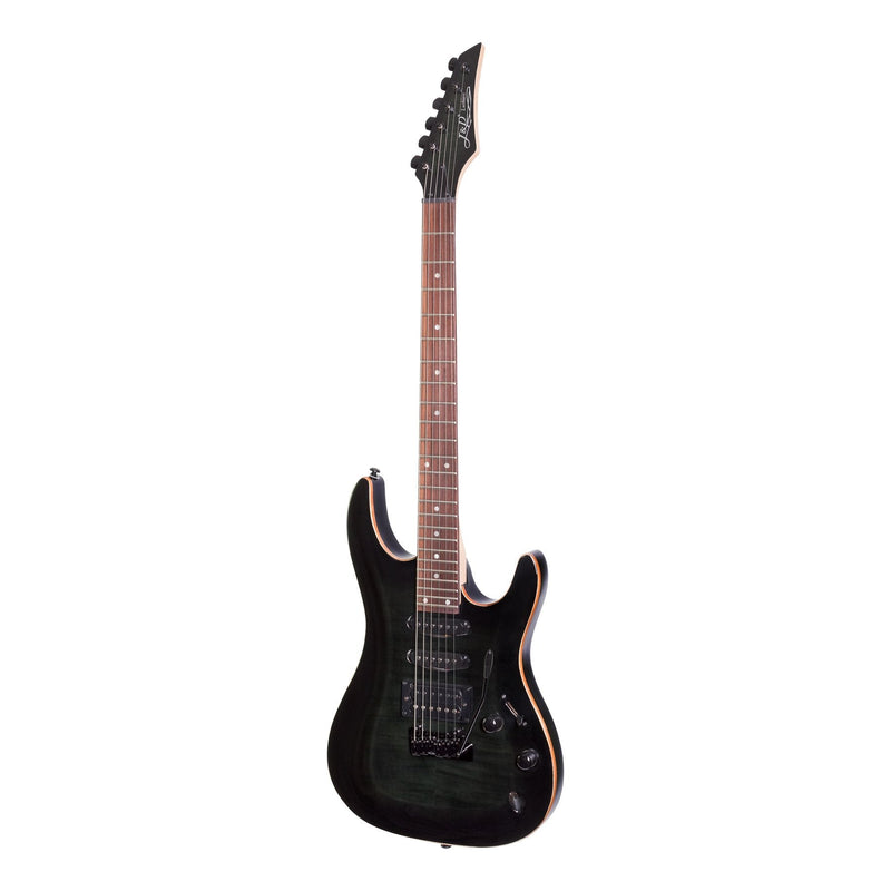 JD-IE9-TBK-J&D Luthiers IE9 Contemporary Electric Guitar (Transparent Black)-Living Music