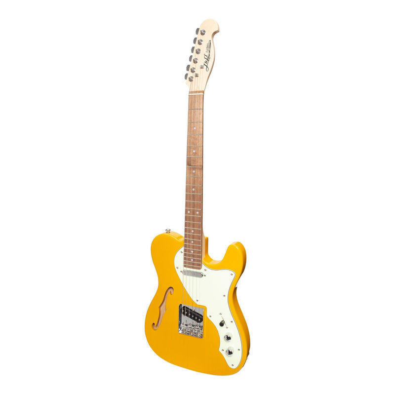 JD-DTLSH-BTS-J&D Luthiers Thinline TE-Style Electric Guitar (Butterscotch)-Living Music