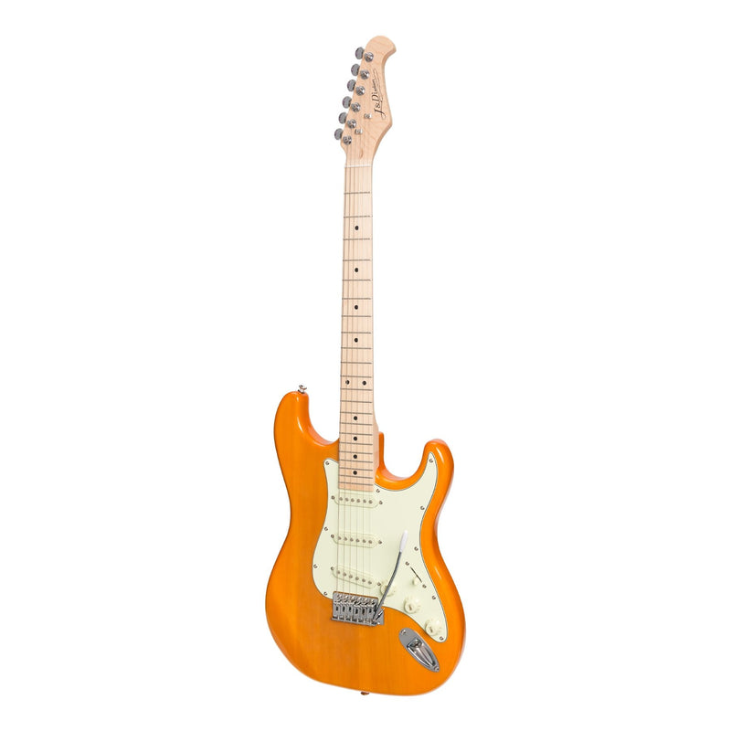 JD-ST11-TA-J&D Luthiers Traditional ST-Style Electric Guitar (Transparent Amber)-Living Music