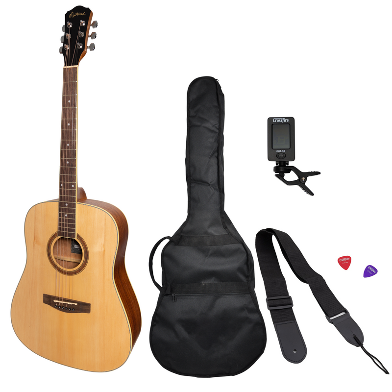 MP-D2-SR-Martinez '41 Series' Dreadnought Acoustic Guitar Pack (Spruce/Rosewood)-Living Music