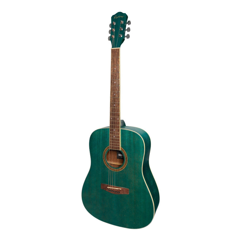 MD-41-TGR-Martinez '41 Series' Dreadnought Acoustic Guitar (Teal Green)-Living Music