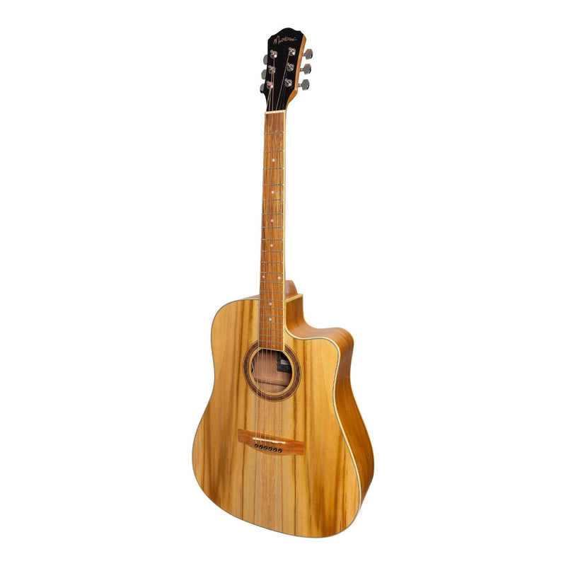 MDC-41-JTK-Martinez '41 Series' Dreadnought Cutaway Acoustic-Electric Guitar (Jati-Teakwood)-Living Music