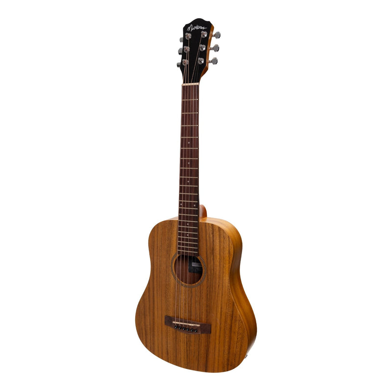 MZPT-BT2-KOA-Martinez Acoustic-Electric Babe Traveller Guitar with Built-In Tuner (Koa)-Living Music