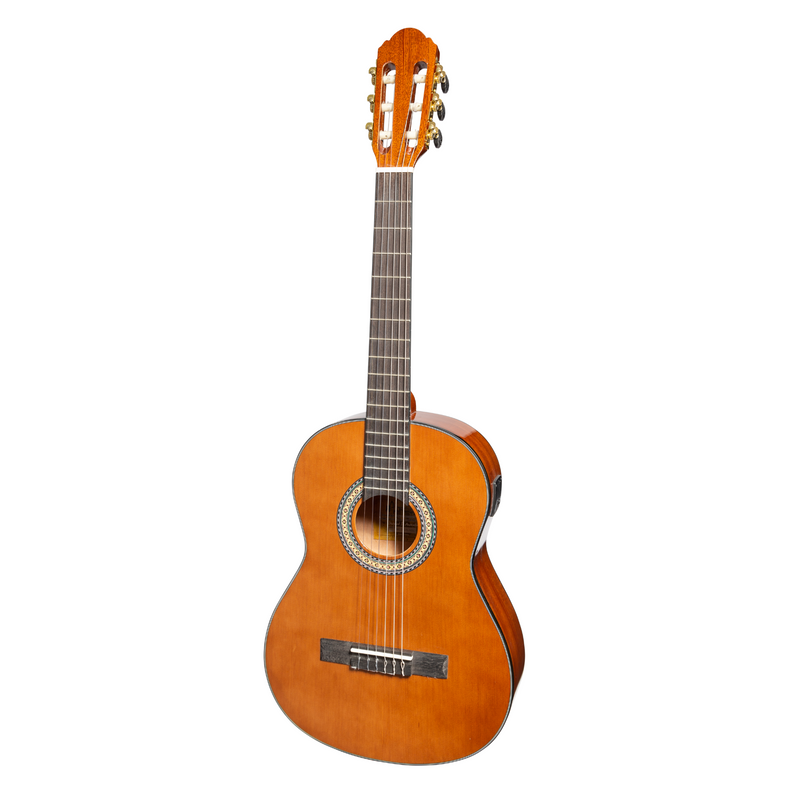 MC-34GT-NGL-Martinez G-Series 3/4 Size Electric Classical Guitar with Tuner (Natural-Gloss)-Living Music