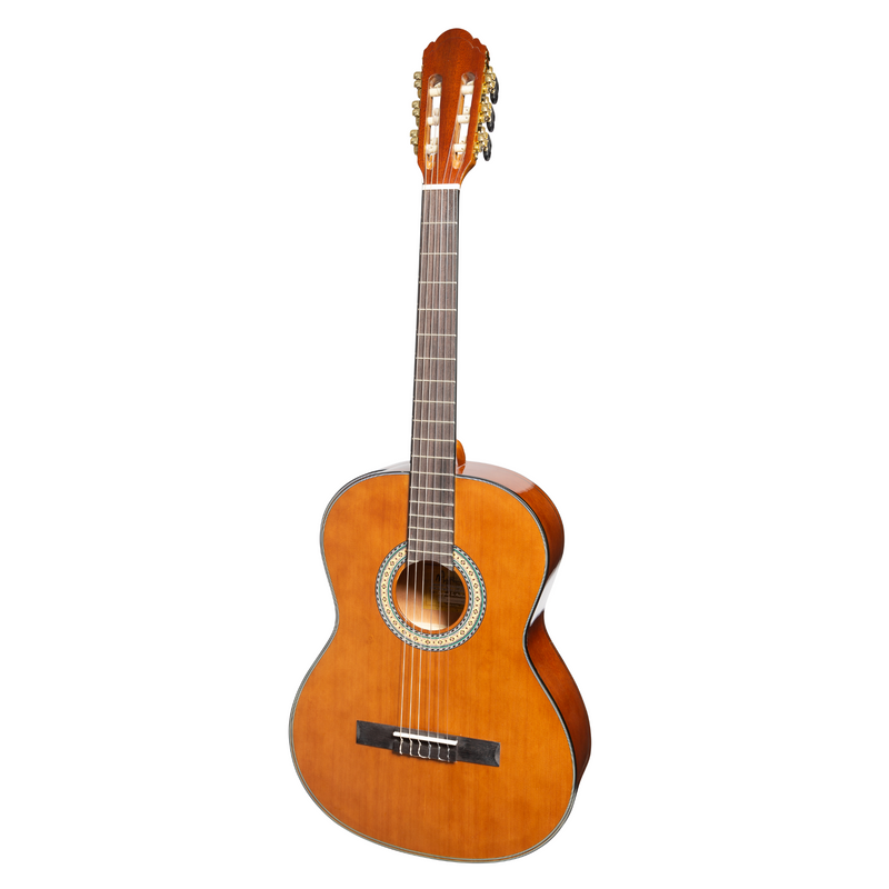 MC-44GT-NGL-Martinez G-Series Full Size Classical Guitar with Tuner (Natural-Gloss)-Living Music