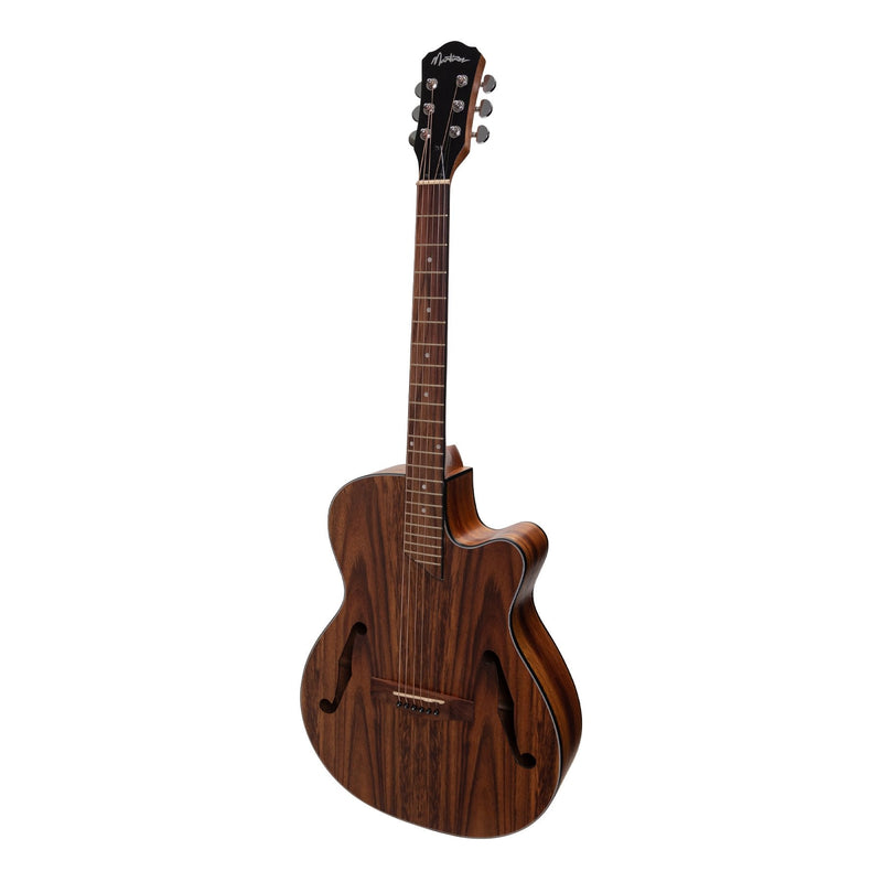 MJH-3CP-RWD-Martinez Jazz Hybrid Acoustic-Electric Small Body Cutaway Guitar (Rosewood)-Living Music