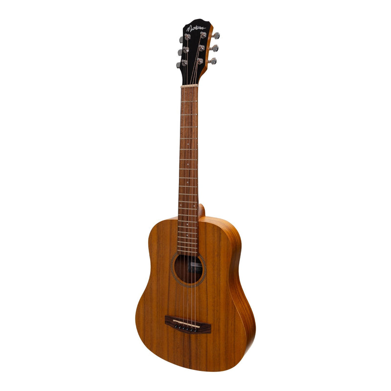 MZ-BT2L-KOA-Martinez Left Handed Acoustic Babe Traveller Guitar (Koa)-Living Music