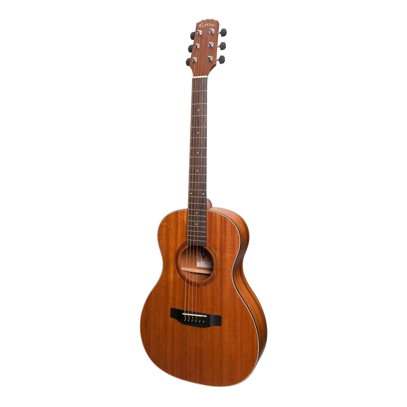 MNPL-15-MOP-Martinez 'Natural Series' Mahogany Top Acoustic-Electric Parlour Guitar (Open Pore)-Living Music