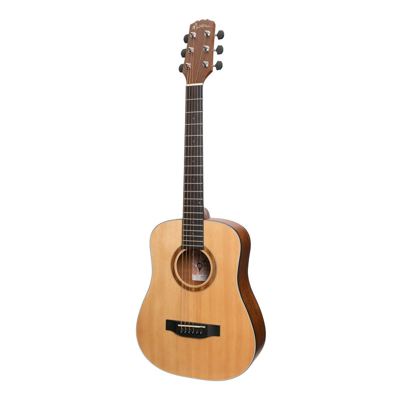 MNBT-15-SOP-Martinez 'Natural Series' Spruce Top Acoustic-Electric Babe Traveller Guitar (Open Pore)-Living Music