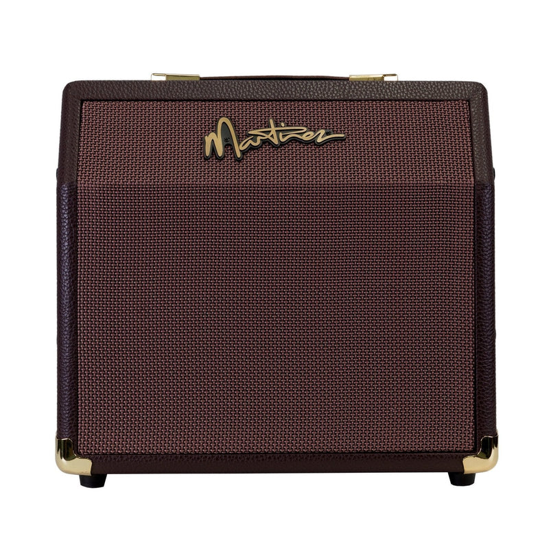 MAE-15C-BRN-Martinez Retro-Style 15 Watt Acoustic Guitar Amplifier with Chorus (Brown Vinyl)-Living Music