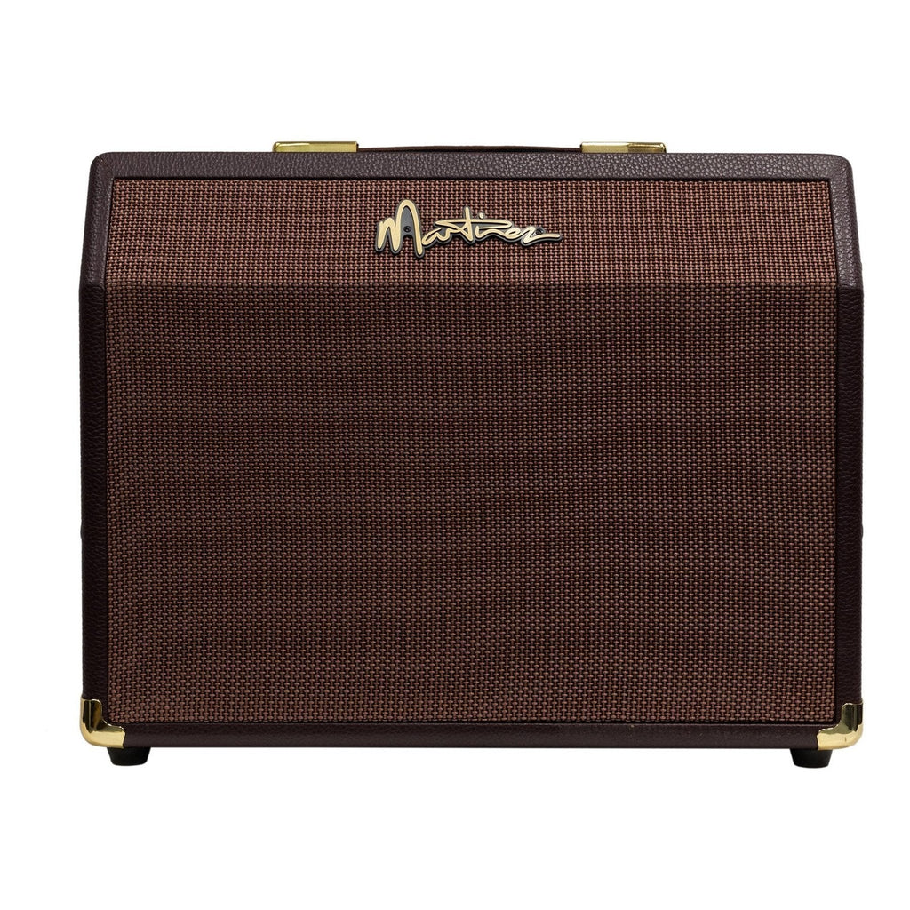 MAE-25R-BRN-Martinez Retro-Style 25 Watt Acoustic Guitar Amplifier with Reverb (Brown Vinyl)-Living Music