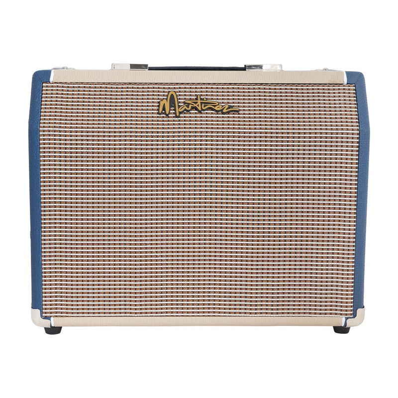 MAE-25RC-BLU-Martinez Retro-Style 25 Watt Acoustic Guitar Amplifier with Reverb & Chorus-Living Music