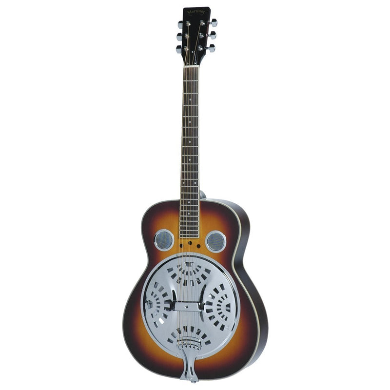 MDR-1RN-VSB-Martinez Round-Neck Spider Style Resonator Guitar (Vintage Sunburst)-Living Music