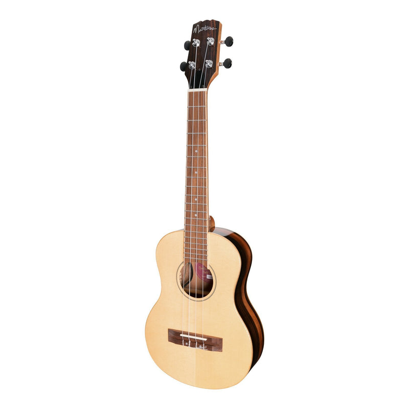 -Martinez 'Southern Belle 7 Series' Spruce Solid Top Electric Tenor Ukulele with Hard Case (Natural Gloss)-Living Music