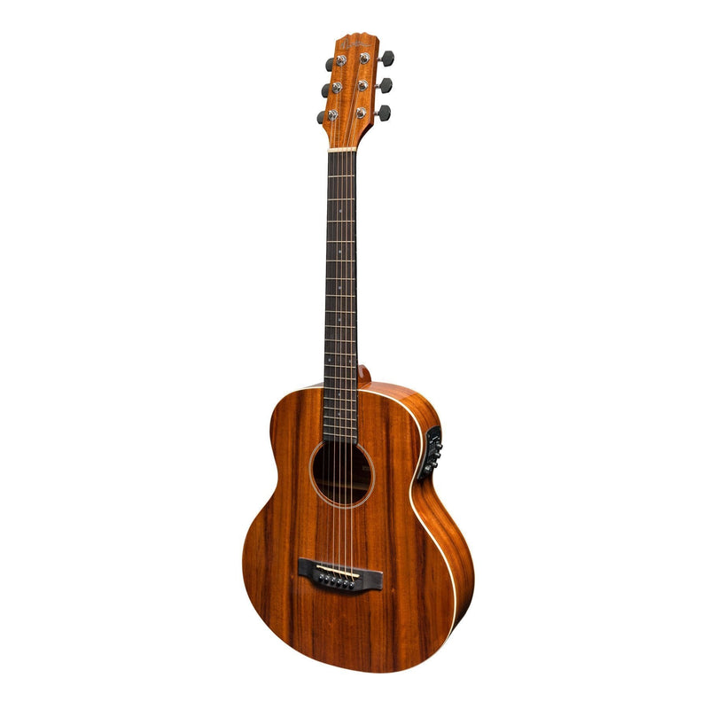MTT-8L-NGL-Martinez 'Southern Star Series' Left Handed Koa Solid Top Acoustic-Electric TS-Mini Guitar (Natural Gloss)-Living Music
