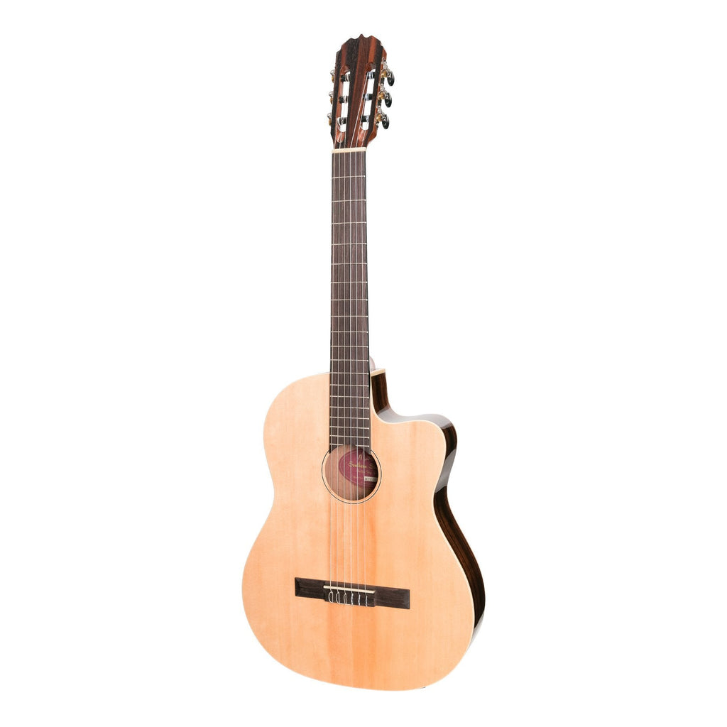 MCTC-7C-NGL-Martinez 'Southern Star Series' Spruce Solid Top Acoustic-Electric Thinline Classical Cutaway Guitar (Natural Gloss)-Living Music