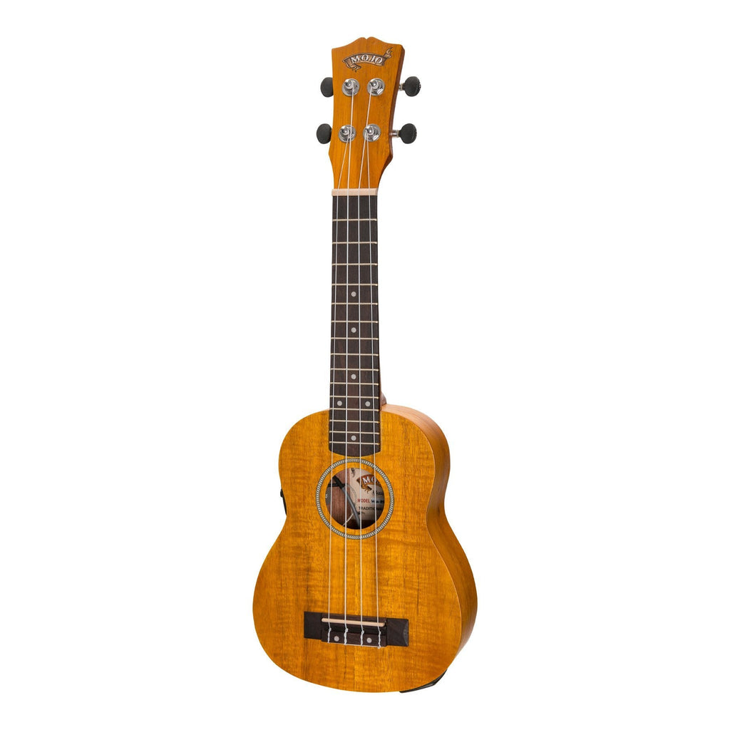 MSU-A30ET-NST-Mojo 'A30 Series' All Acacia Electric Soprano Ukulele with Built-in Tuner (Natural Satin)-Living Music