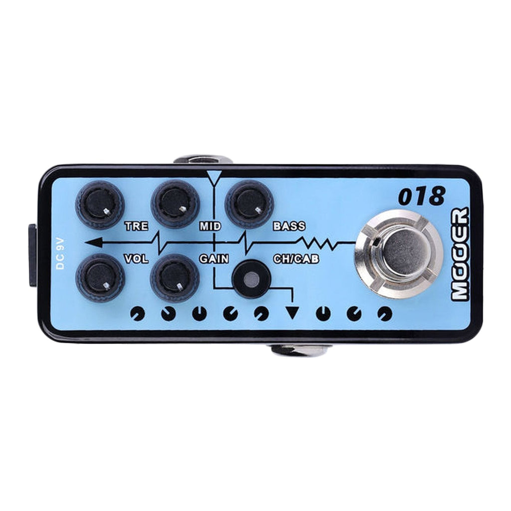 MEP-PA18-Mooer 'Custom 100 018' Digital Micro Preamp Guitar Effects Pedal-Living Music