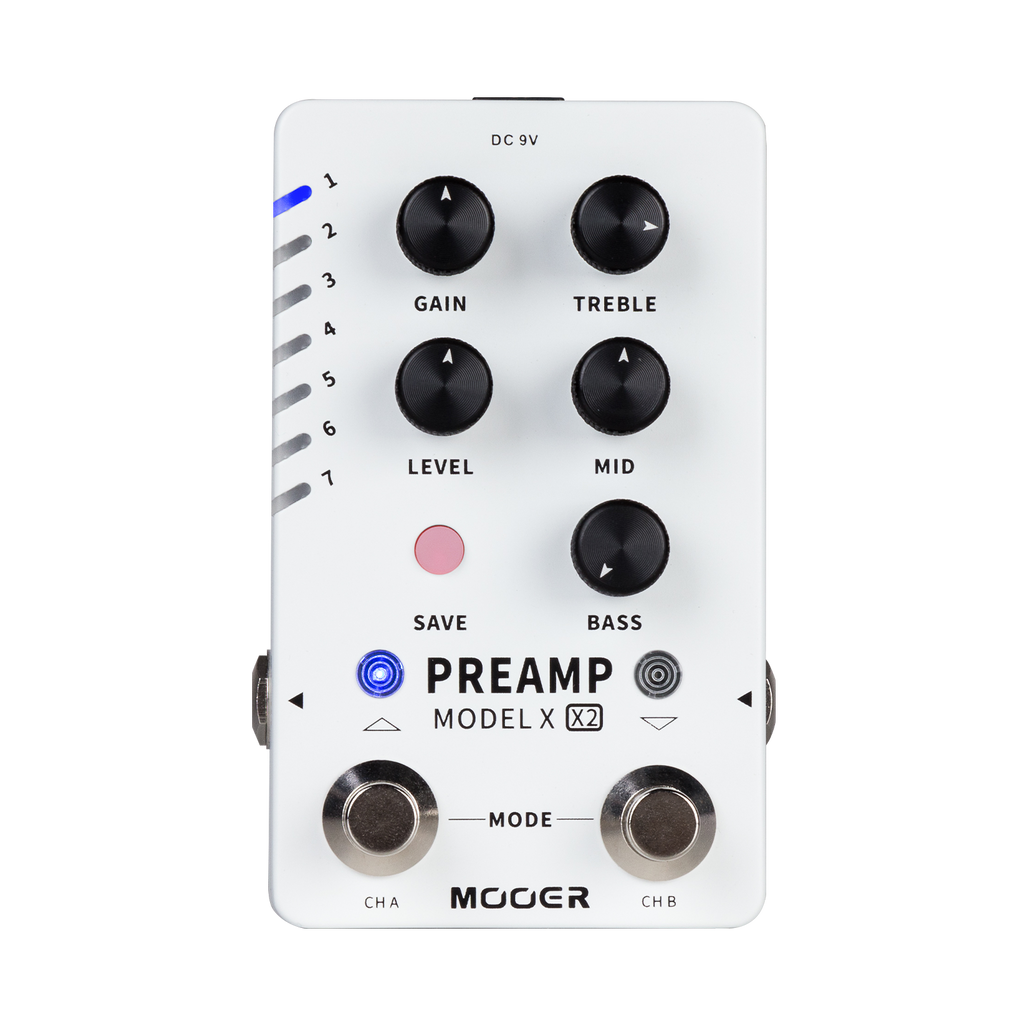 MEP-PAX2-Mooer Dual Footswitch Digital Preamp X2 Guitar Effects Pedal-Living Music