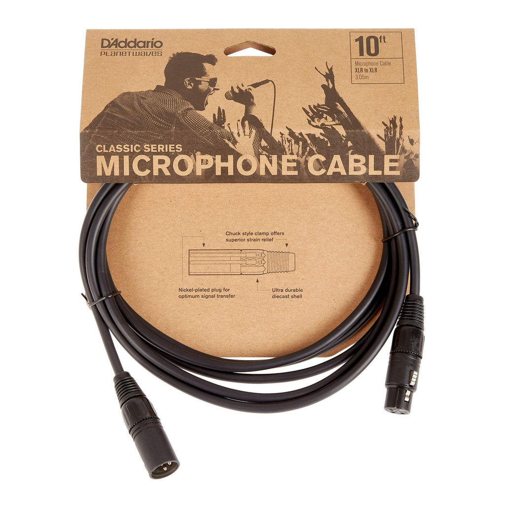 PW-CMIC-10-Planet Waves 'Classic Series' XLR Male to XLR Female Microphone Cable (10ft)-Living Music