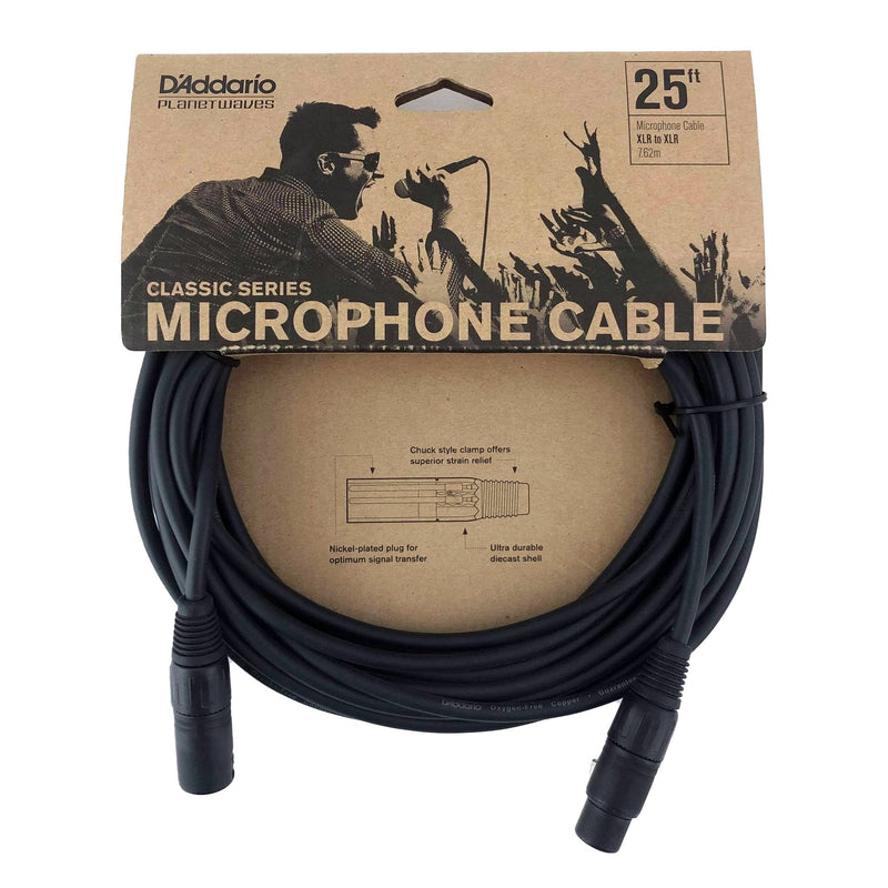 PW-CMIC-25-Planet Waves 'Classic Series' XLR Male to XLR Female Microphone Cable (25ft)-Living Music