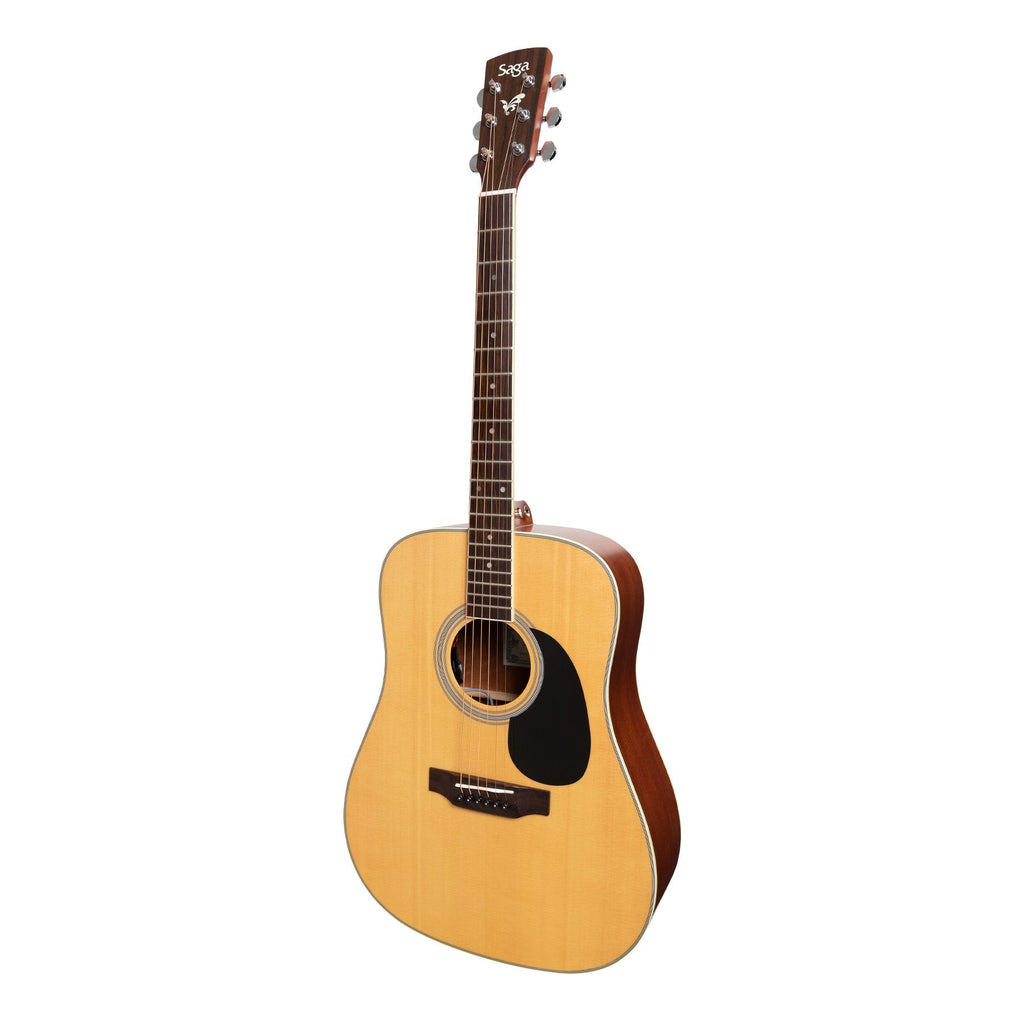 SF700-Saga '700 Series' Solid Spruce Top Acoustic-Electric Dreadnought Guitar (Natural Satin)-Living Music