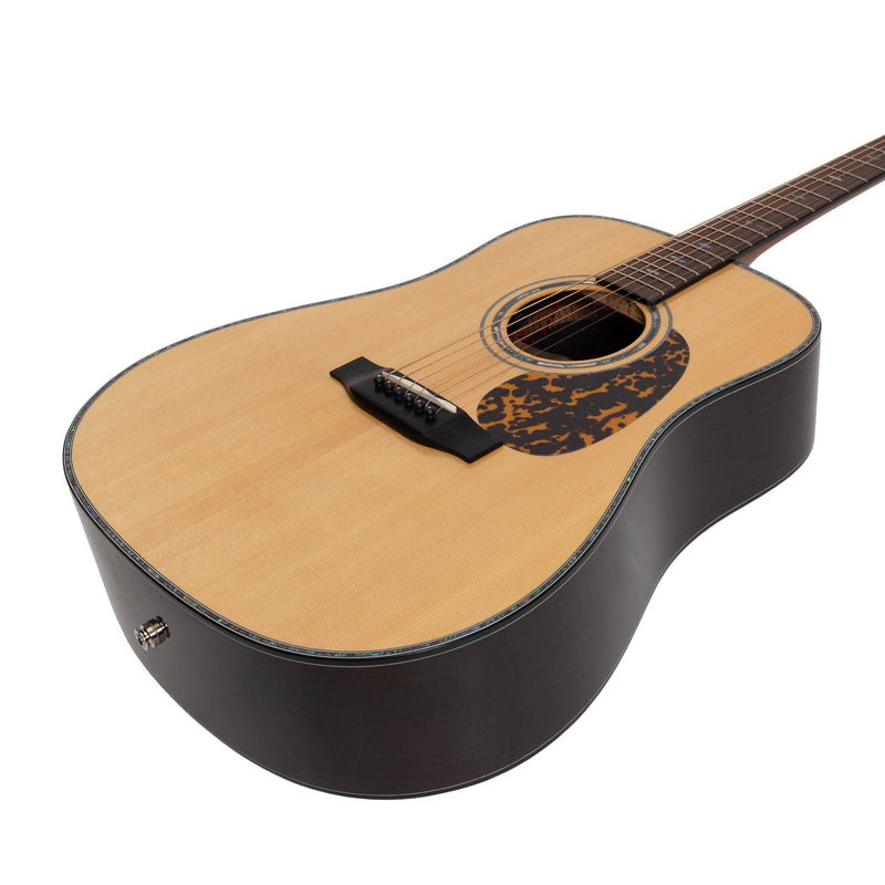 DS20-Saga DS20 Solid Spruce Top Acoustic-Electric Dreadnought Guitar (Natural Gloss)-Living Music