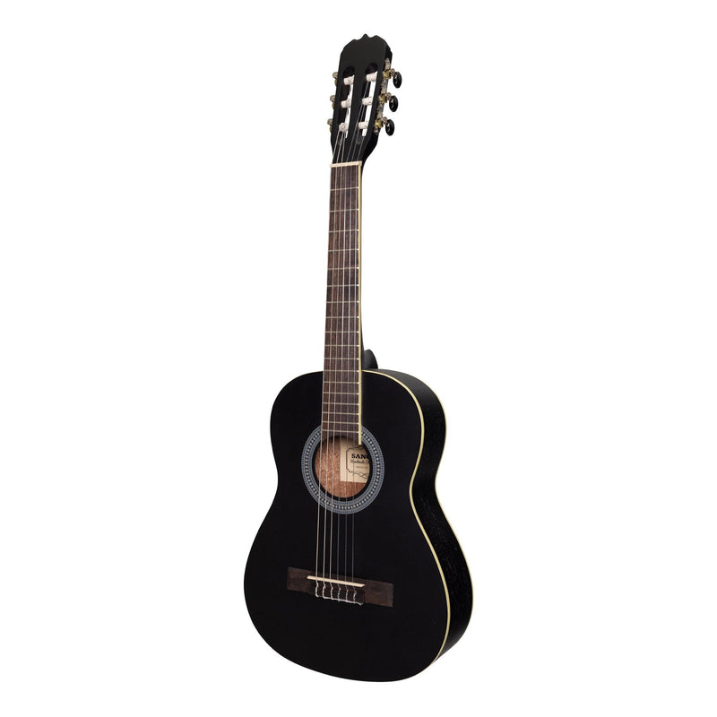 SC-34-BLK-Sanchez 1/2 Size Student Classical Guitar (Black)-Living Music