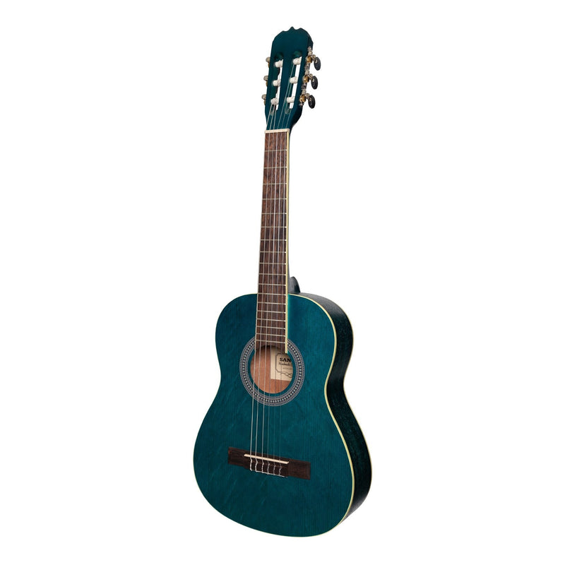 SC-34-BLU-Sanchez 1/2 Size Student Classical Guitar (Blue)-Living Music