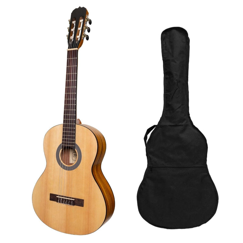 SS-C36-SK-Sanchez 3/4 Size Student Classical Guitar Gig Bag (Spruce/Koa)-Living Music