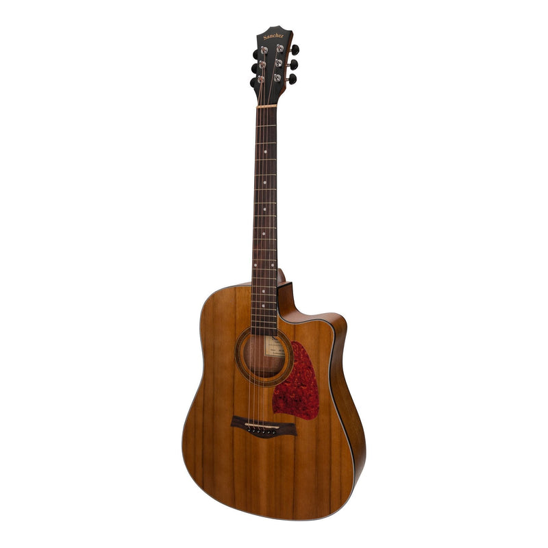 SDC-18-ACA-Sanchez Acoustic-Electric Dreadnought Cutaway Guitar (Acacia)-Living Music