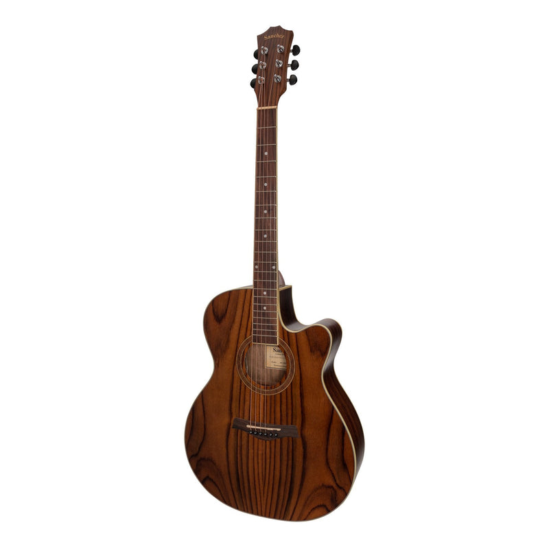 SFC-18-RWD-Sanchez Acoustic-Electric Small Body Cutaway Guitar (Rosewood)-Living Music