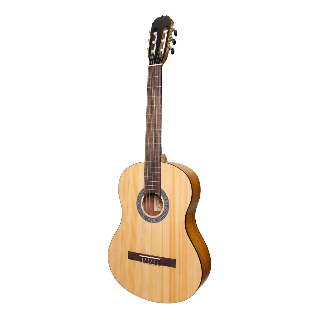 SC-39-SK-Sanchez Full Size Student Classical Guitar (Spruce/Koa)-Living Music