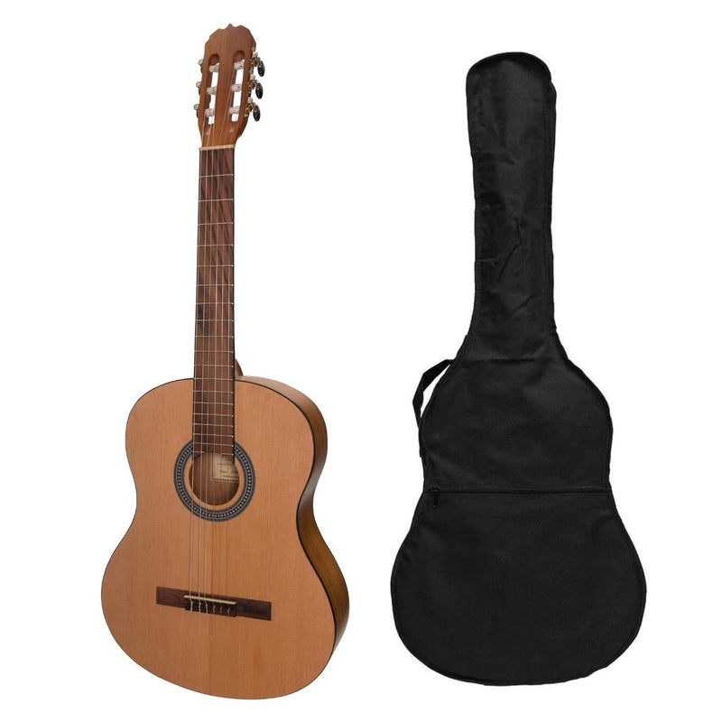 SS-C39-SA-Sanchez Full-size Size Student Classical Guitar with Gig Bag (Spruce/Acacia)-Living Music