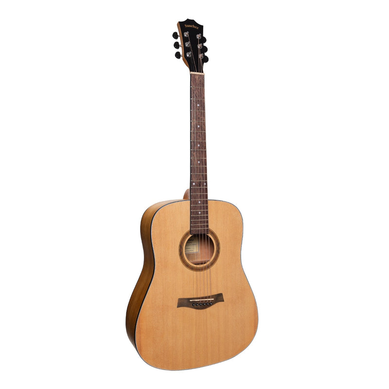 SD-18L-SA-Sanchez Left Handed Acoustic Dreadnought Guitar (Spruce/Acacia)-Living Music