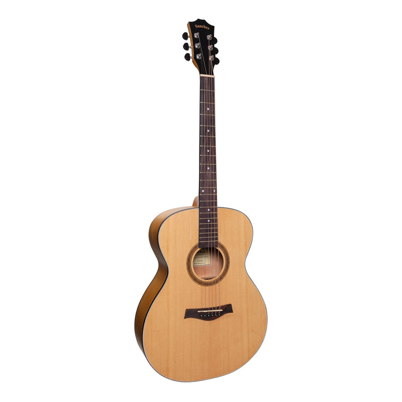 SF-18L-SA-Sanchez Left Handed Acoustic Small Body Guitar (Spruce/Acacia)-Living Music