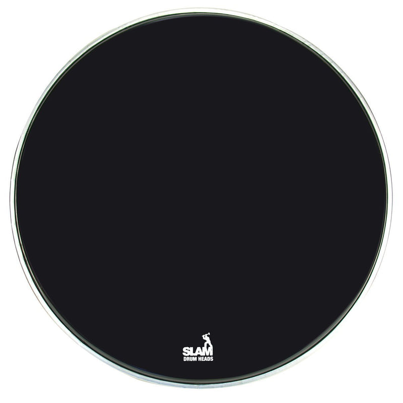 SDH-RB20-BLK-Slam Black Front Bass Drum Head (20")-Living Music