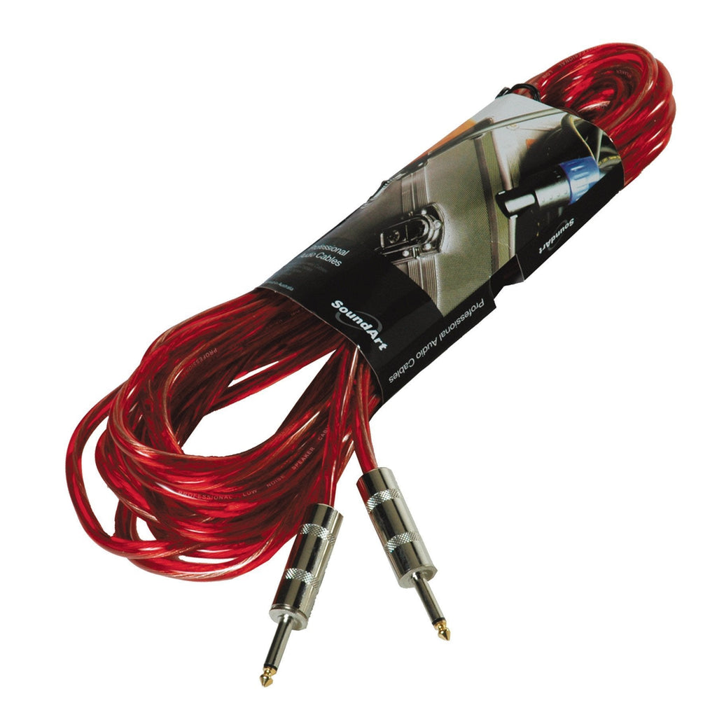 SSC-41-RED-SoundArt Braided PA Speaker Cable with Jack to Jack Connectors (10m)-Living Music