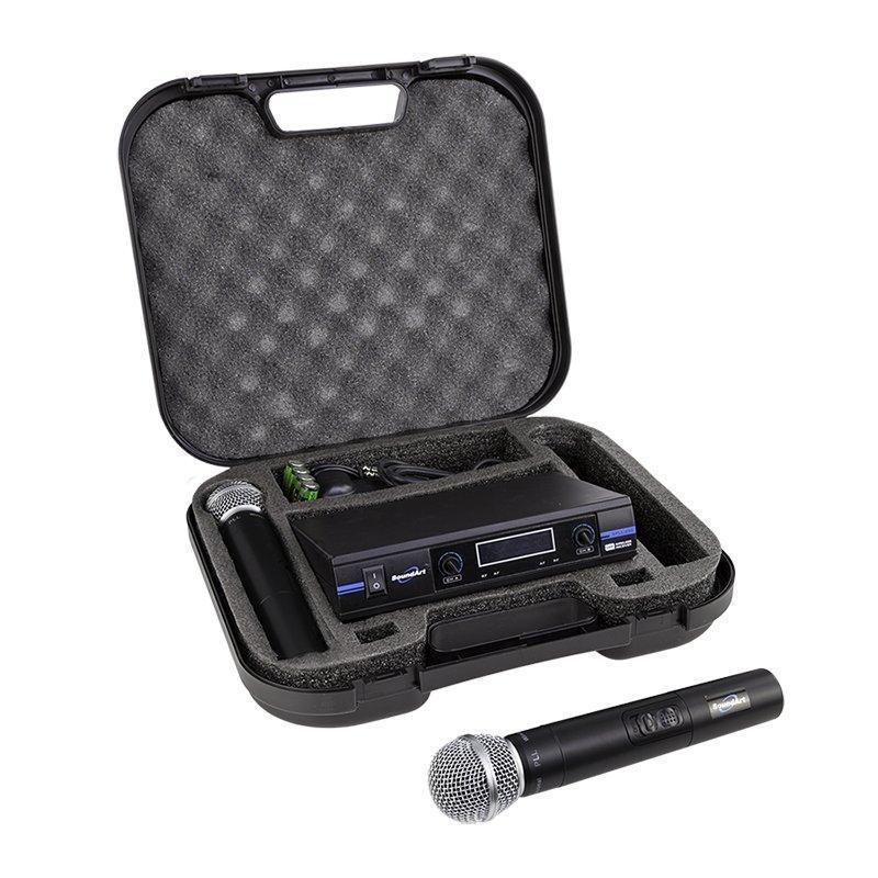 SPLL-20-2M-SoundArt Deluxe Dual Channel Wireless Microphone System with 2 x Handheld Mics-Living Music