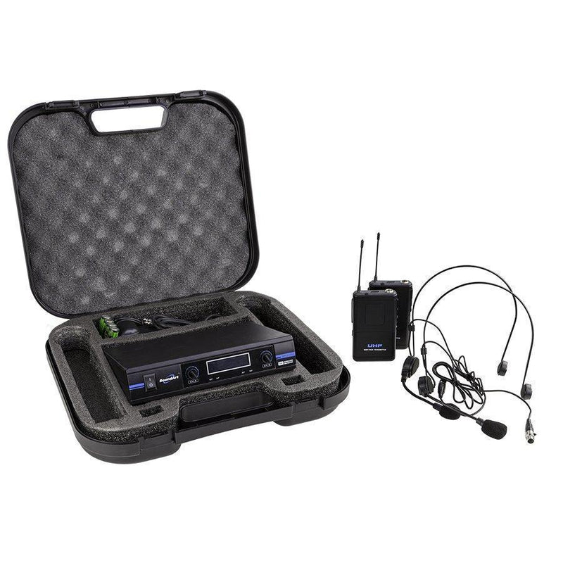SPLL-20-2BP-SoundArt Deluxe Dual Channel Wireless Microphone System with 2 x Headset Mics-Living Music